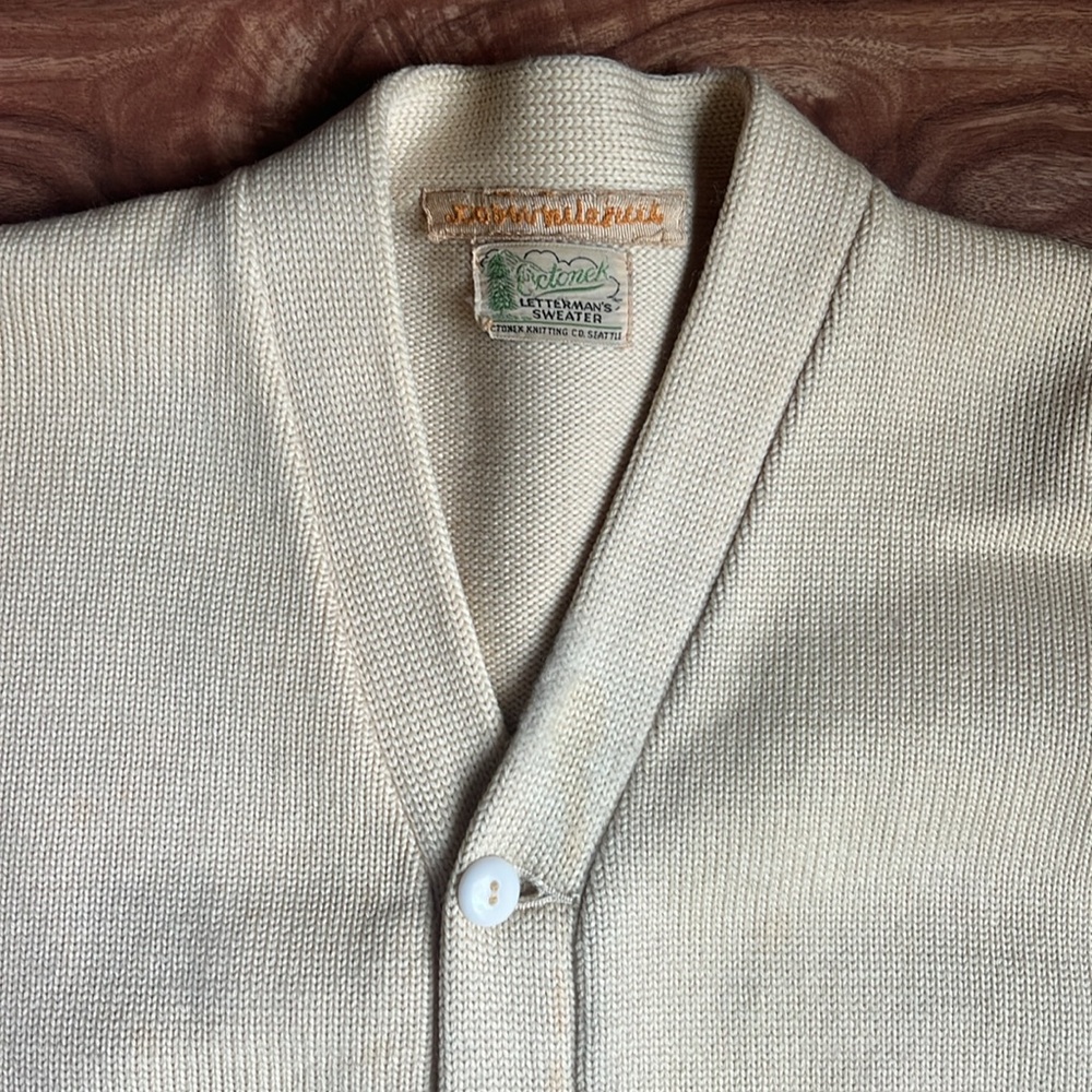 Vintage Wool Football Varsity Letterman Sweater L - Picture 3 of 10
